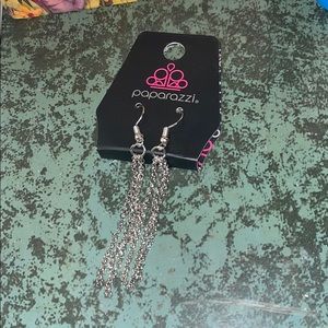 Silver chain dangle earrings